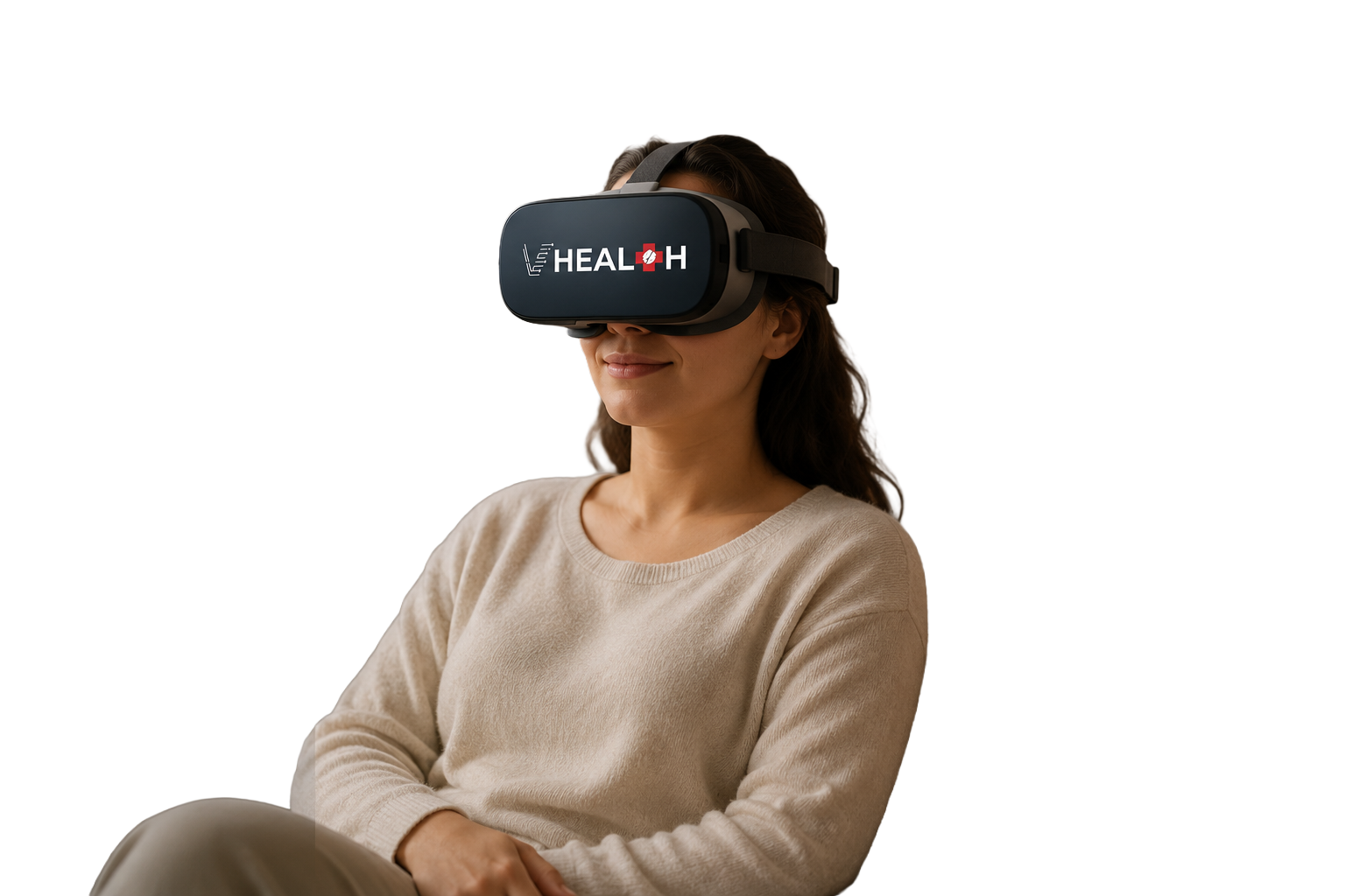 Person experiencing the Sihat AI VR healthcare session